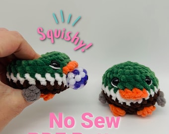 Gehaakt stressbalpatroon wilde eend: amigurumi zonder naai (pdf-patroon)