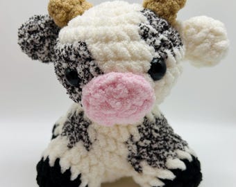 Handmade Plushie Holstein Friesian Cow Stuffed Animal - Made to Order