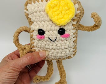 Handmade Crochet Mr. Bread Plushie: Kawaii Loafie Gift