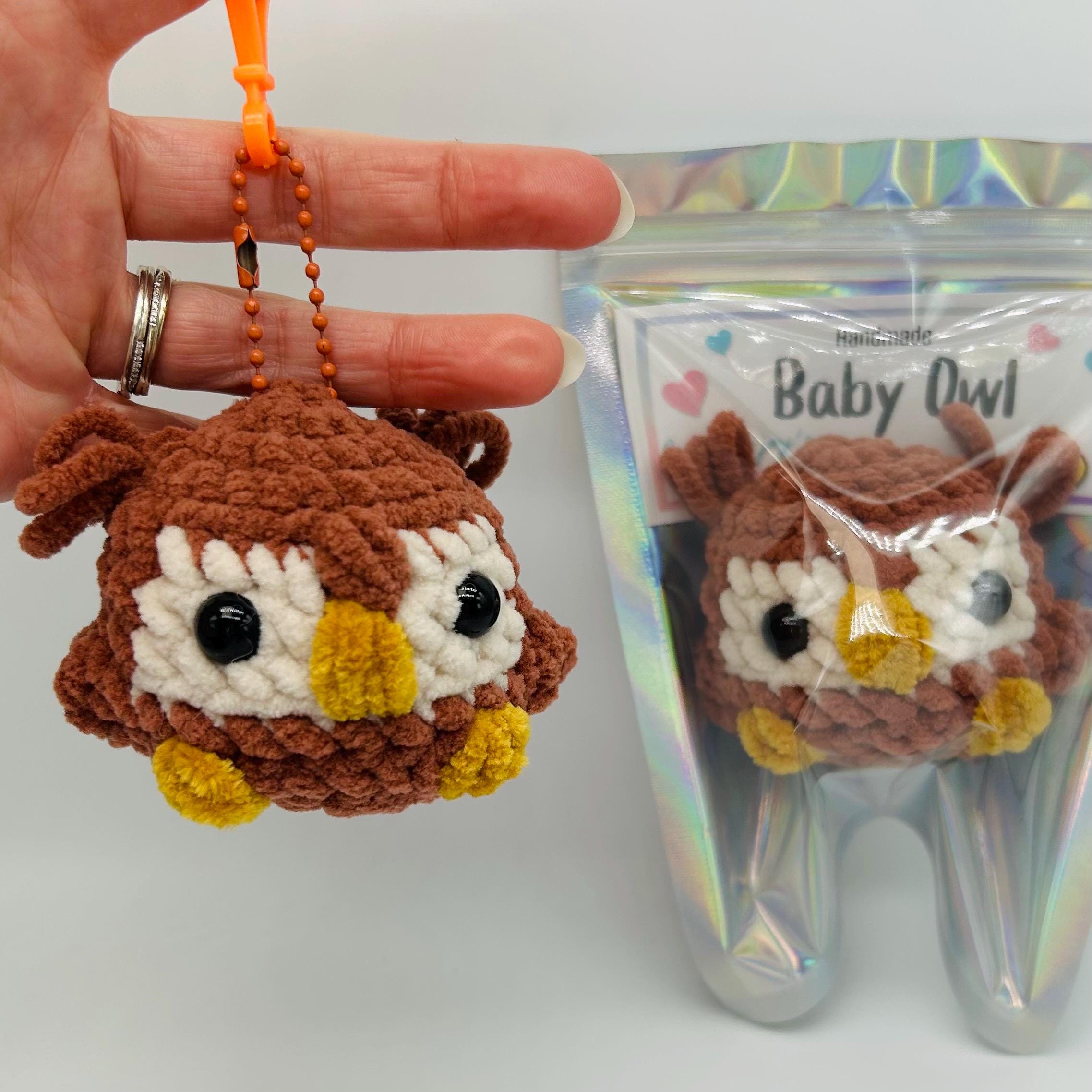 Chunky Owl Plushie: Backpack Buddy, Keychain, Sensory Toy