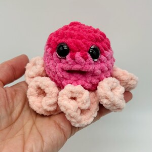 Octopus Stress Ball: Handmade Sensory Toy for Anxiety Relief Tri-Pink