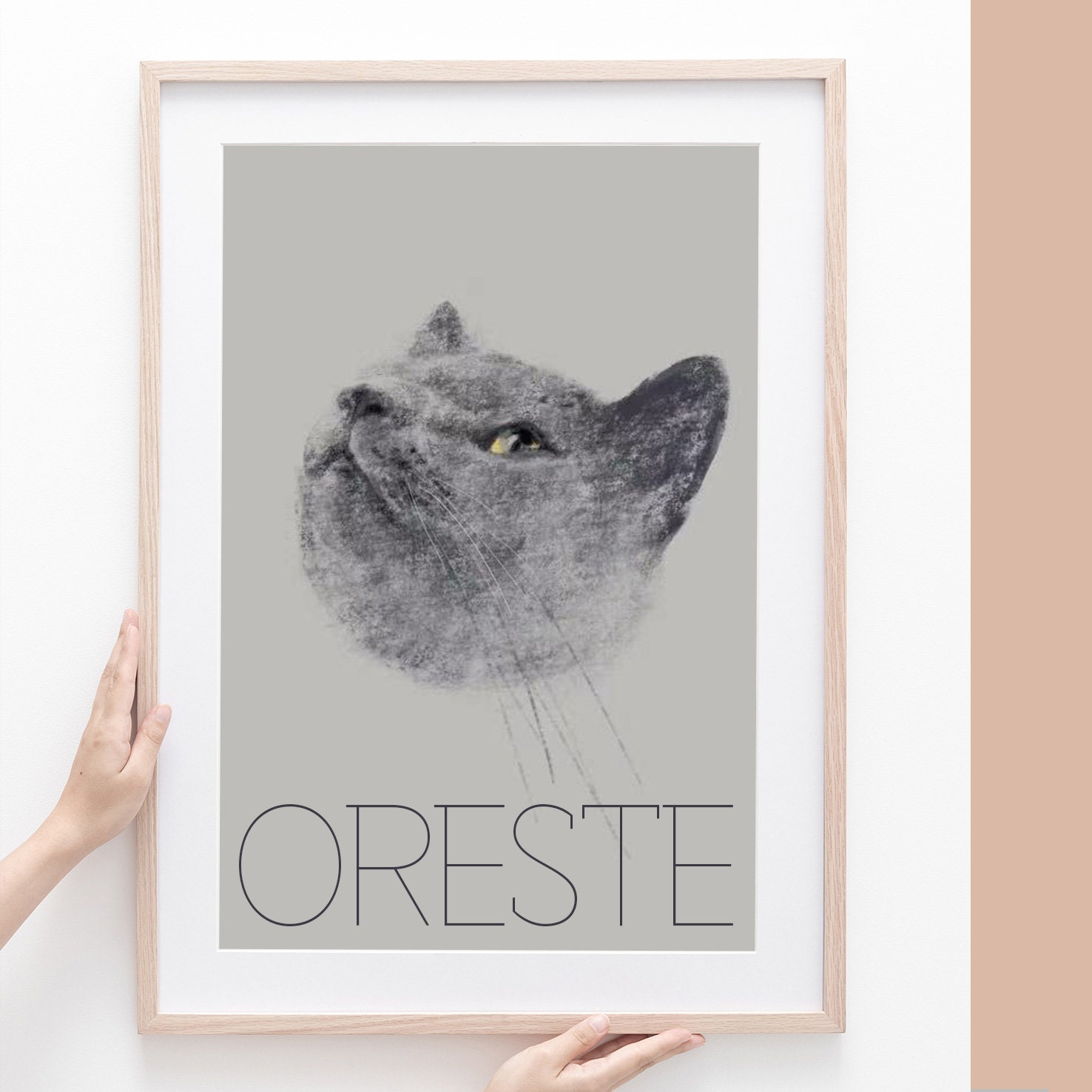 Portrait d'animal, Affiche Des Animaux, Art de Commission, Portrait Personnalisé d'animal Familier, 