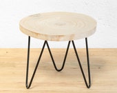22cm Wooden Metal Legs Indoor Flower Plant Pot Stand Display Holder Decoration