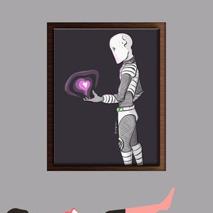 Impressão de arte de robô, amor de robô, decoração de parede futurista, brilho roxo escuro, download instantâneo, pôster de download digital para impressão