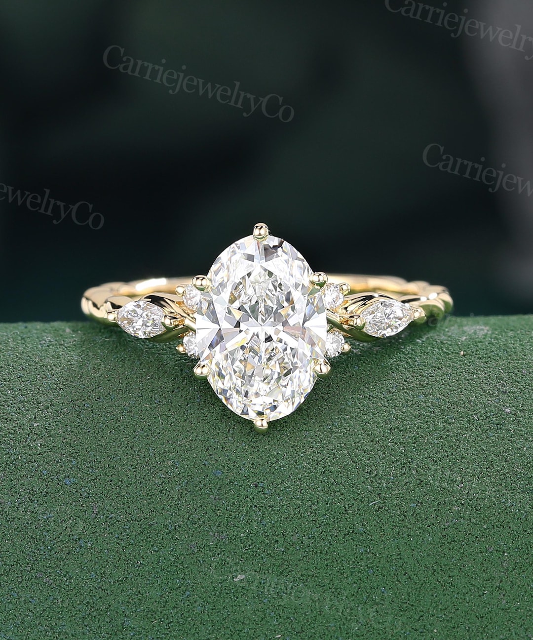 2CT IGI Certified Lab Grown Diamond Engagement Ring Solid Gold Ring ...