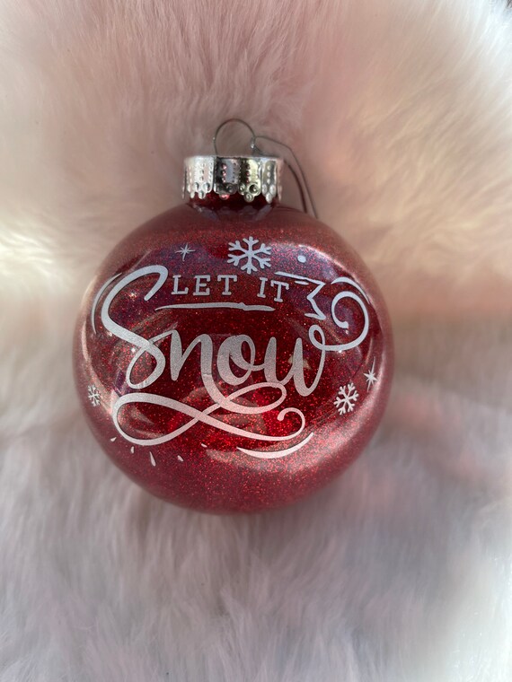 Red Glitter Christmas Ornament
