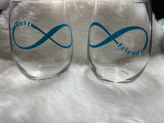 Best Friends Stemless Wine Glass