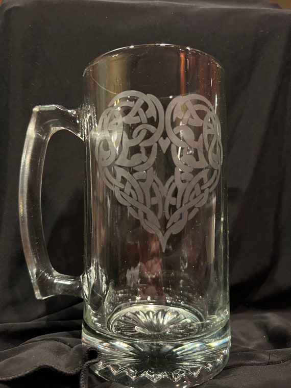 Etched Celtic Knot Beer Stein
