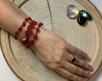 Set van 3 gehaakte Guru armbandjes, handgemaakte armband
