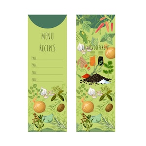 Printable Bookmarks,Bookmark,Digital Bookmark,Cooking Bookmark,Unique,Menu Planner,Gift,Reading,Cooking Notes,Kitchen