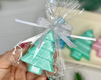 15 Christmas tree soap gifts, Christmas gift, Christmas party, Christmas Favor, Winter Holiday Gift, Stockings Stuffed, Kids gift