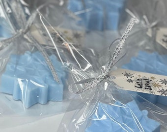 Wonderful handmade soap snowflake decor