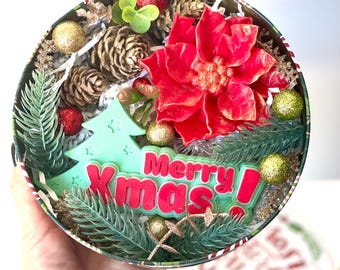 Christmas soap gift box, Soap Flowers, Housewarming Gift ,Soap Flower Set,Christmas gift,Christmas snowflake ,Custom Christmas Favors
