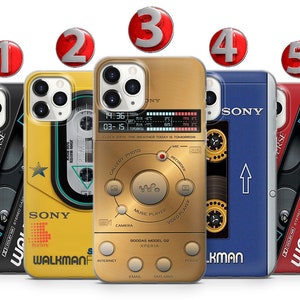 Vintage Retro Audio Music Walkman Téléphone étui pour iphone 15 14 13 12 11 X XS SE Samsung S24 S23 S22 S21 S20 S10 Huawei Xiaomi GooglePixel