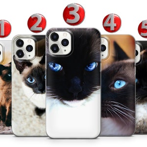 Siamese Cats Phone Case For iPhone 15 14 13 12 11 X XS SE Samsung S24 S23 S22 S21 S20 S10 Huawei Honor Xiaomi GooglePixel Sony Oppo OnePlus