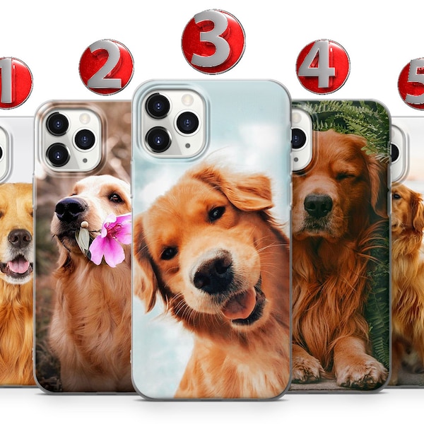 Custodia per telefono Golden Retriever per iPhone 15 14 13 12 11 X XS SE Samsung S24 S23 S22 S21 S20 S10 Huawei Honor Xiaomi GooglePixel Sony OnePlus