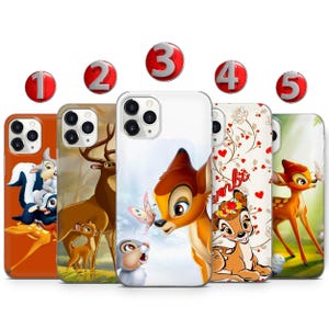 Étui pour iphone de téléphone bébé cerf dessin animé 16 15 14 13 12 11 X XS Samsung S25 S24 S23 S22 S21 S20 S10 GooglePixel 9 Pro XL 8 7 6
