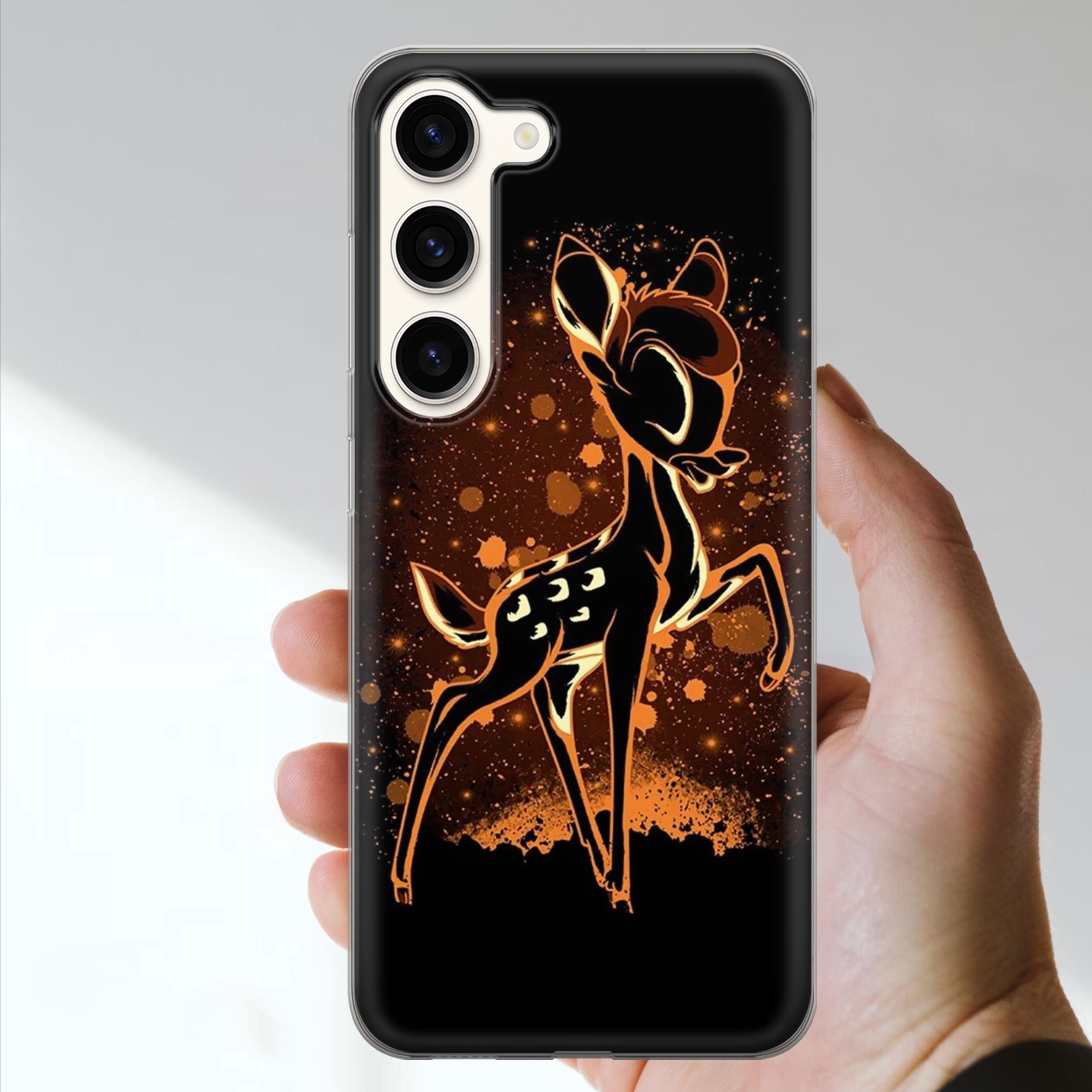 Deer Using Phone Cartoon Deer Phone Case Cute Deer for Samsung Galaxy S26 Ultra S25 FE ...