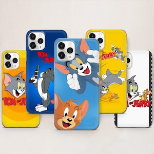 Cat and Mouse Cartoon Phone Case: Silicone, Plastic, Hybrid Cover