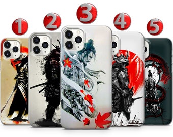 Japan Samurai Phone Case For iPhone 15 14 13 12 11 X XS SE Samsung S24 S23 S22 S21 S20 S10 Huawei Honor Xiaomi GooglePixel Sony Oppo OnePlus