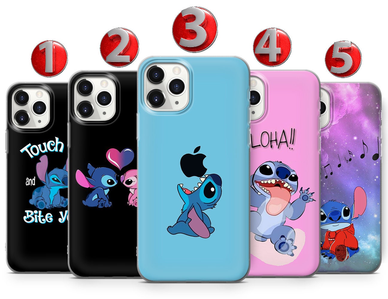 Coque pour iPhone 14 Officielle de Disney Stitch Graffiti - Lilo & Stitch