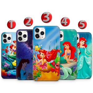 Custodia per telefono principessa sirena per iPhone 16 15 14 13 12 11 X XS Samsung S25 S24 S23 S22 S21 S20 S10 GooglePixel 9 Pro XL 8 7 6