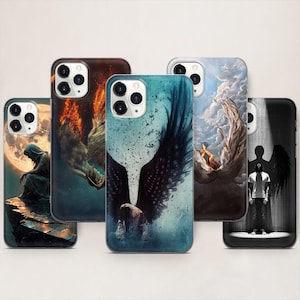 Fallen Angel Phone Case Dark Gothic Devil Wings For iPhone 17 ProMax 16 E 15 Pro 14 13 Mini 12 11 X Pixel 10ProXL 9 Pro 8A Cover Cases