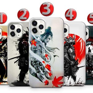 Japan Samurai Art Phone Case: Silicone, Plastic, Hybrid