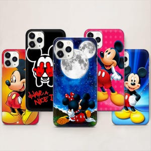 Funda de Mickey Mouse para iPhone 17, Pro Max, 16, E, 15, Pro, 14, 13, Mini, 12, 11, X, Pixel 10, Pro XL, 9, Pro y 8A.