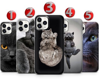 Katzen Telefon Fall für iPhone 15 14 13 12 11 X XS SE Samsung S24 S23 S22 S21 S20 S10 Huawei Ehre Vorschau