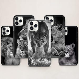 Lion Phone Case Löwenfamilie für iPhone 17 ProMax 16 E 15 Pro 14 13 Mini 12 11 X Pixel 10ProXL 9 Pro 8A Cover Cases