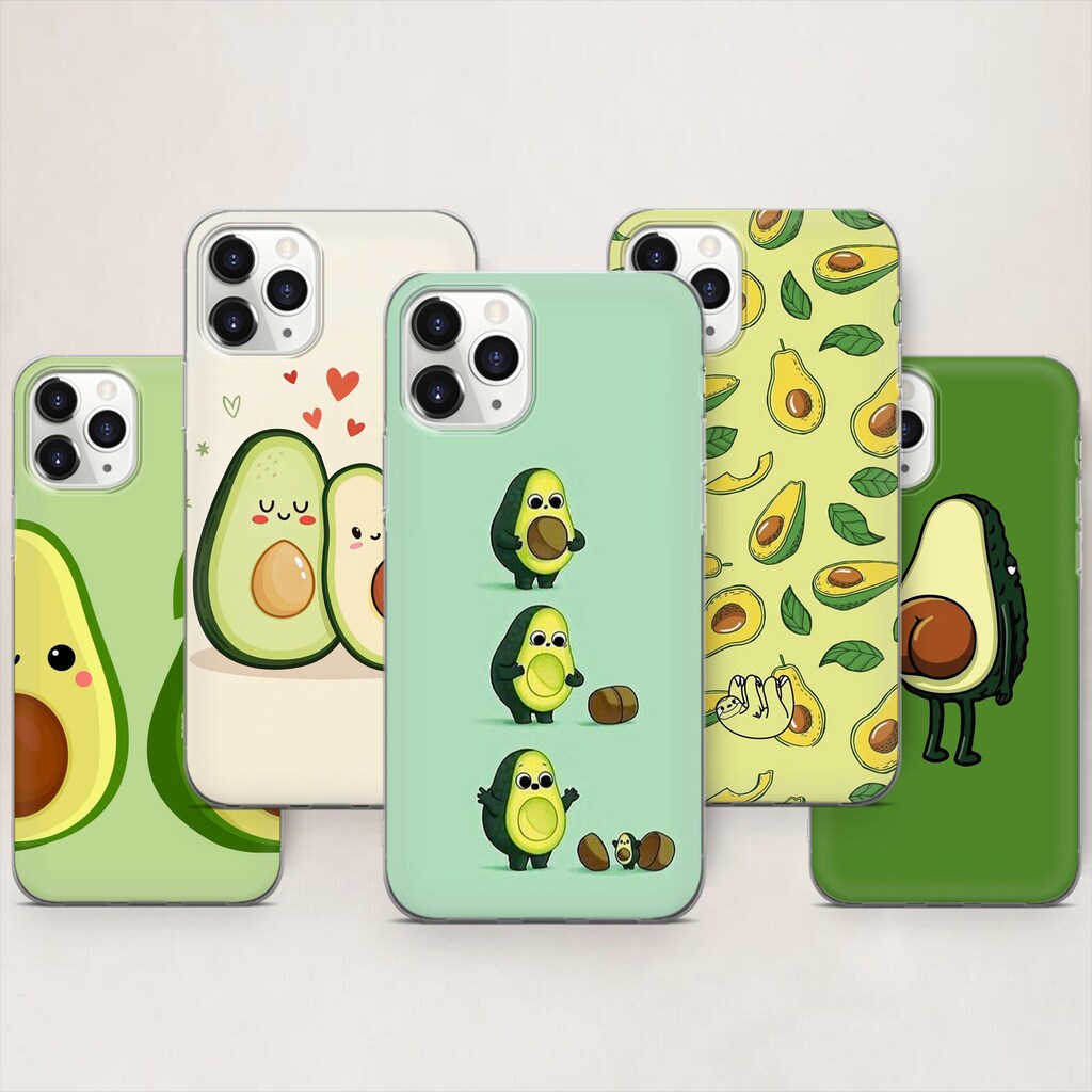 Custodia In Silicone Per Xiaomi Redmi 8A - Cover Trasparente Con Design Avocado Verde - Antiscivolo E Anti Ingiallimento