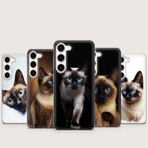 Custodia per telefono con gatti siamesi, gattini carini per Samsung Galaxy S26 Ultra S25 FE S24 Plus A12, A15, A17, A26, A34, A36, A53, A54, Cover Cases