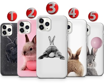Bunny Rabbit Phone Case für iPhone 15 14 13 12 11 X XS SE Samsung S24 S23 S22 S21 S20 S10
