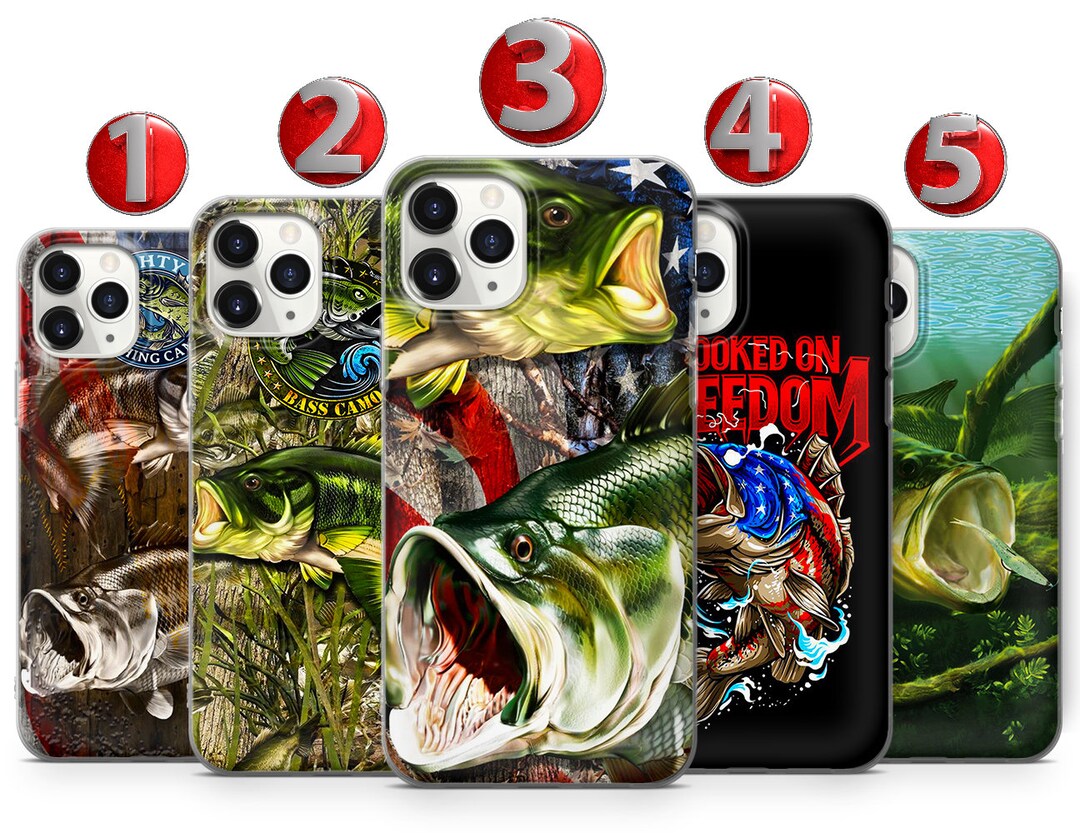 Fishing Bass Phone Case for iPhone 15 14 13 12 11 X XS SE Samsung S24