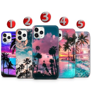 Palm Tree Phone Case, Summer Palm Case For iPhone 16 15 14 13 12 11 X XS Samsung S25 S24 S23 S22 S21 S20 S10 GooglePixel 9 Pro XL 8 7 6