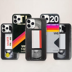Retro VHS-videobandskal till iPhone 17 ProMax 16 E 15 Pro 14 13 Mini 12 11 X Pixel 10ProXL 9 Pro 8A Fodral