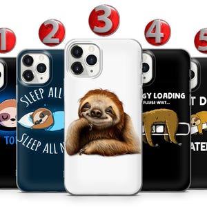 Lazy Sloth Phone Case For iPhone 17 ProMax 16 E 15 Pro 14 13 Mini 12 11 X Pixel 10ProXL 9 Pro 8A Cover Cases