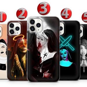 Scary Nun Phone Phone Case For iPhone 15 14 13 12 11 X XS SE Samsung S24 S23 S22 S21 S20 S10 Huawei Honor Xiaomi GooglePixel Sony OnePlus