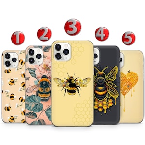 Honey Bee Hive Telefoon Case Voor iPhone 16 15 14 13 12 11 X XS Samsung S25 S24 S23 S22 S21 S20 S10 GooglePixel 9 Pro XL 8 7 6