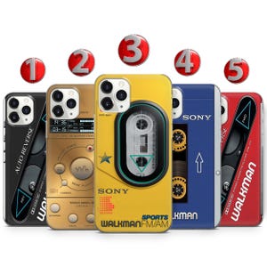 Rétro baladeur coque de téléphone housse de lecteur de musique pour iPhone 16 15 14 13 12 11 X XS Samsung S25 S24 S23 S22 S21 S20 S10 GooglePixel 9 Pro XL 8 7
