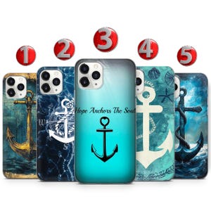 Glück Hoffnung Anker Telefon Fall für iPhone 16 E 15 14 13 12 11 X XS Samsung S25 S24 S23 S22 S21 S20 S10 GooglePixel 9 Pro XL 8 7 6
