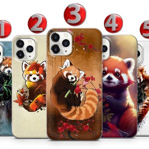 Red Panda Phone Case Bear Cover For iPhone 16 15 14 13 12 11 X XS Samsung S25 S24 S23 S22 S21 S20 S10 GooglePixel 9 Pro XL 8 7 6