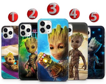Baby Groot Phone Case: Silicone, Plastic, Hybrid - iPhone, Samsung, GooglePixel