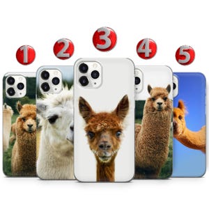 Alpaka Lama Handytasche für iPhone 16 15 14 13 12 11 X XS Samsung S25 S24 S23 S22 S21 S20 S10 GooglePixel 9 Pro XL 8 7 6