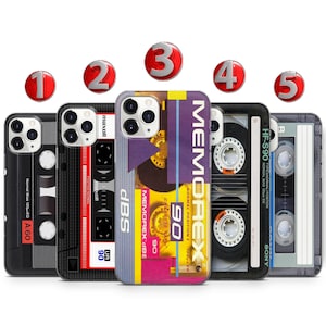 Retro Tape Musik Kassette Telefon Fall für iPhone 16 15 14 13 12 11 X XS Samsung S25 S24 S23 S22 S21 S20 S10 GooglePixel 9 Pro XL 8 7 6