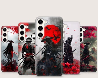 Funda para teléfono Japan Samurai Sakura para Samsung Galaxy S26 Ultra S25 FE S24 Plus A12, A15, A17, A26, A34, A36, A53, A54, Fundas protectoras