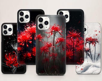Red Spider Lily Phone Case Aesthetic Lycoris Radiata For iPhone 17 ProMax 16 E 15 Pro 14 13 Mini 12 11 X Pixel 10ProXL 9 Pro 8A Cover Cases