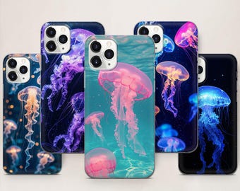Jellyfish Phone Case Ocean Aesthetic For iPhone 17 ProMax 16 E 15 Pro 14 13 Mini 12 11 X Pixel 10ProXL 9 Pro 8A Cover Cases