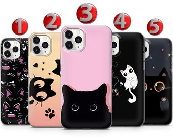Black Cats Phone Case For iPhone 15 14 13 12 11 X XS SE Samsung S24 S23 S22 S21 S20 S10 Huawei Honor Xiaomi GooglePixel Sony Oppo OnePlus